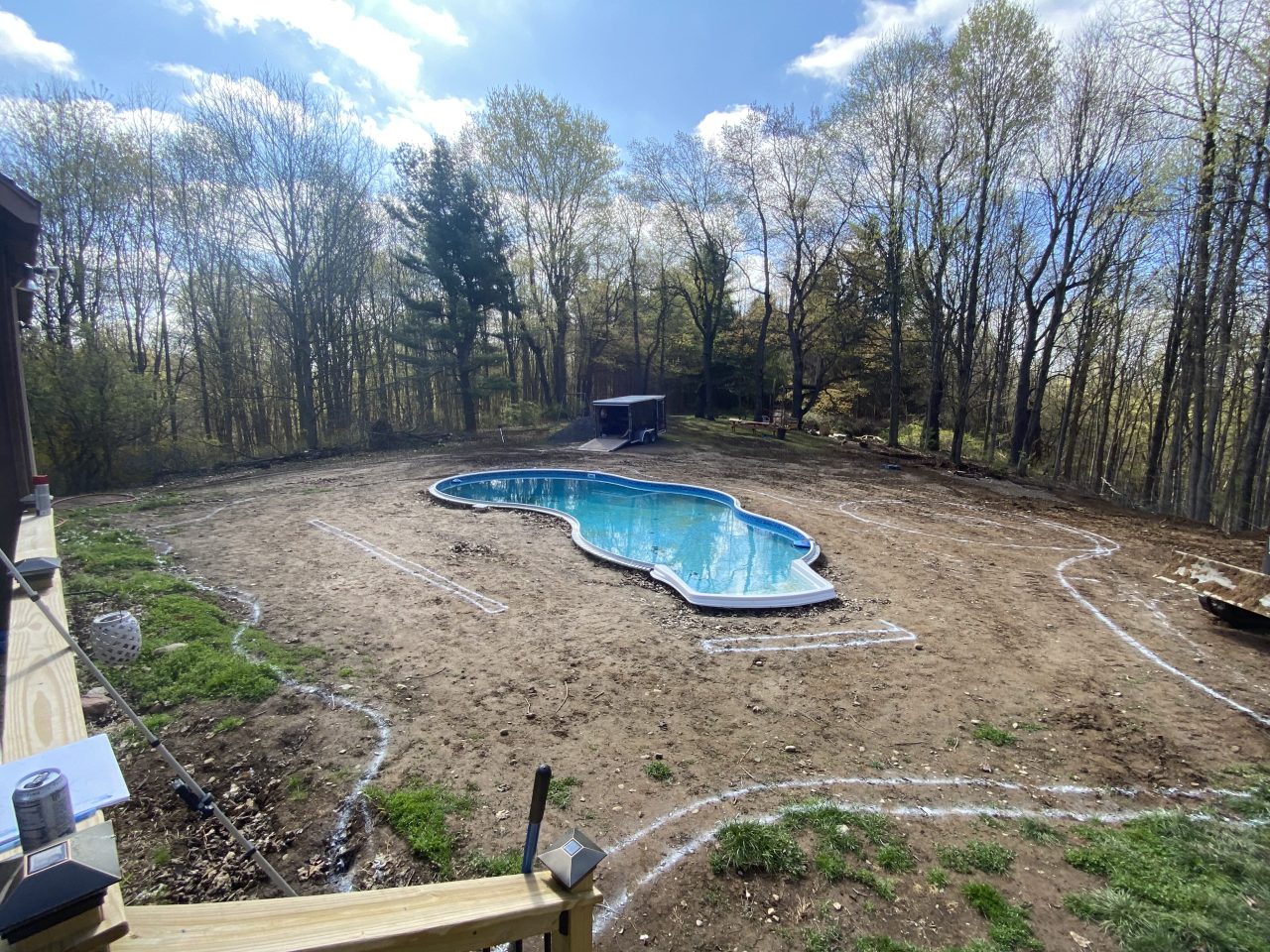 Backyard pool layout