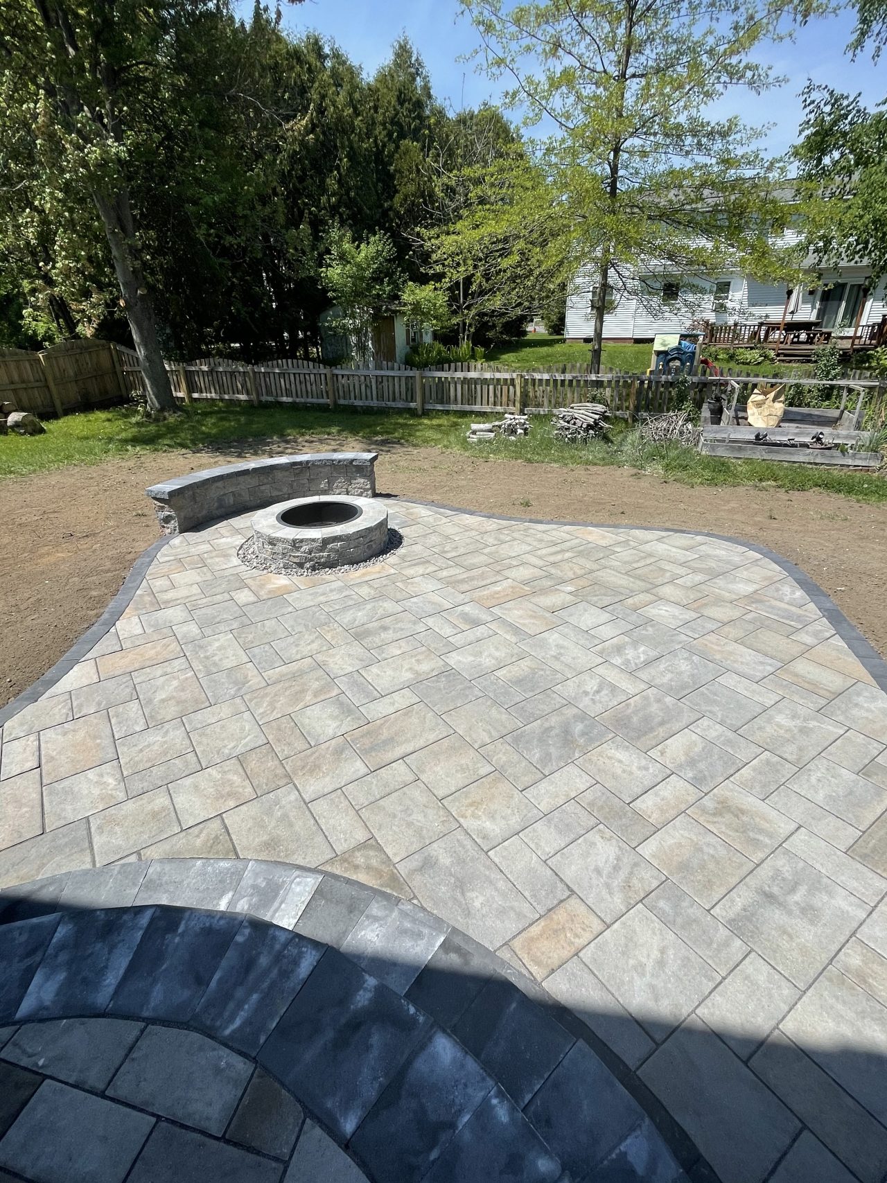 Ground Force Property Services Concrete paver Fire Pit and Patio Design