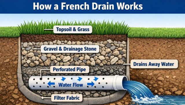 French Drains and Drainage Systems in Onondaga and Oswego Counties
